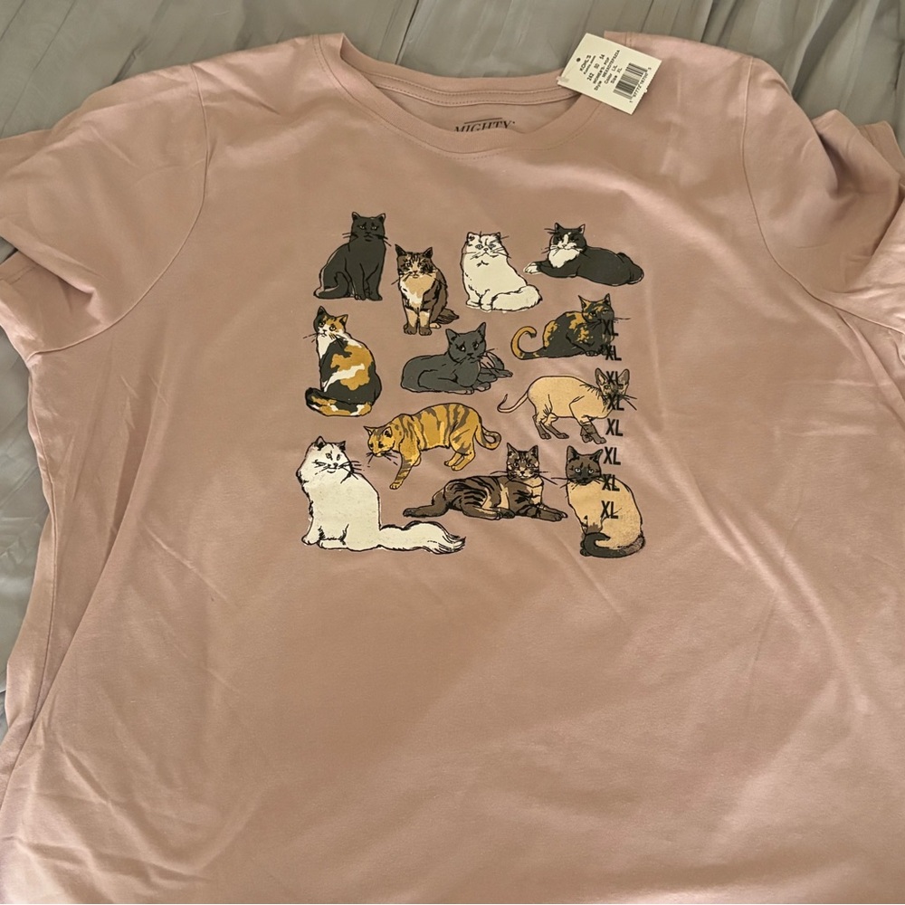 Mighty Fine Blush Cat Graphic Tee